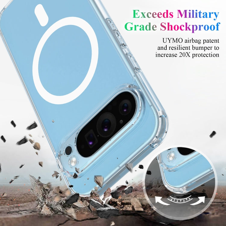 For Google Pixel 9 Pro MagSafe Clear Acrylic PC Hybrid TPU Phone Case(Transparent)