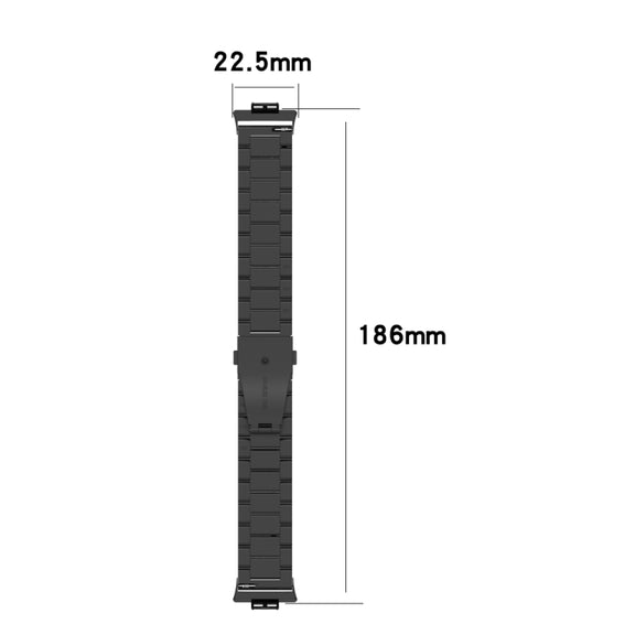 For Huawei Watch Fit Special Edition Three Strains Stainless Steel Watch Band(Rose Gold)