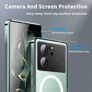 For Xiaomi Redmi K60 Ultra / 13T / 13T Pro Aromatherapy Magnetic Metal Phone Case(Green)