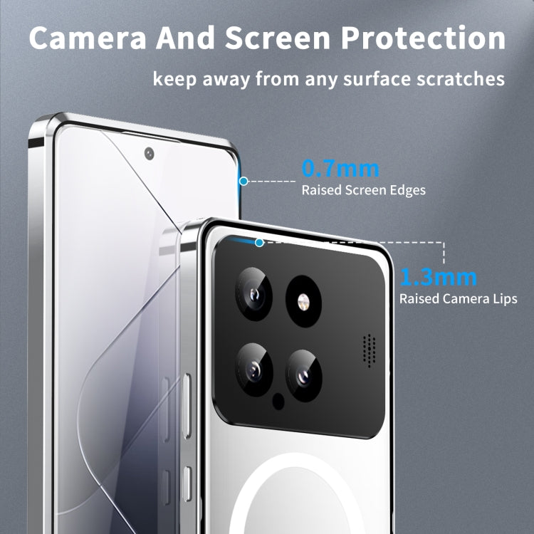 For Xiaomi 14 Aromatherapy Magnetic Metal Phone Case(Silver)