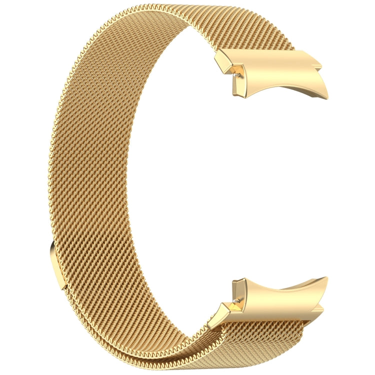 For Samsung Galaxy Watch 6 Button Style Milan Magnetic Metal Watch Band(Gold)