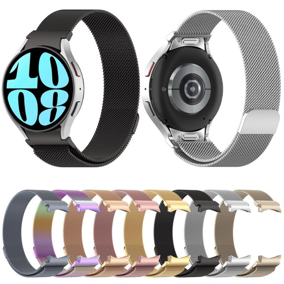 For Samsung Galaxy Watch 6 Button Style Milan Magnetic Metal Watch Band(Gold)