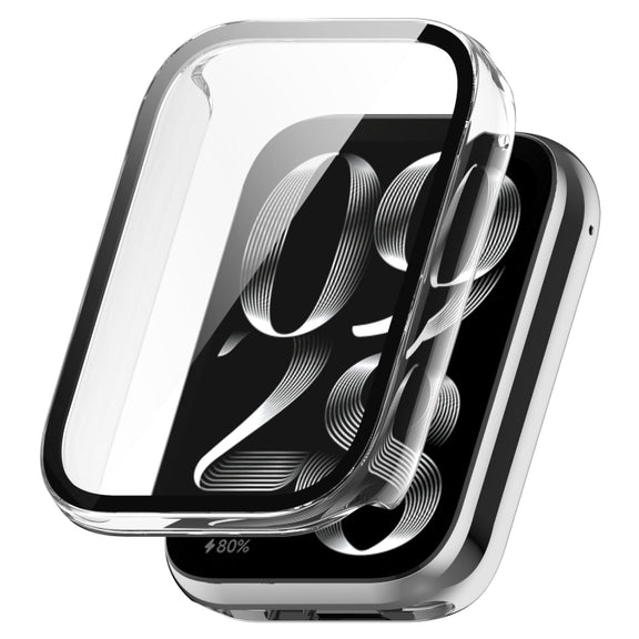 For Xiaomi Mi Band 8 Pro PC + Tempered Glass Film Integrated Watch Protective Case(Transparent)