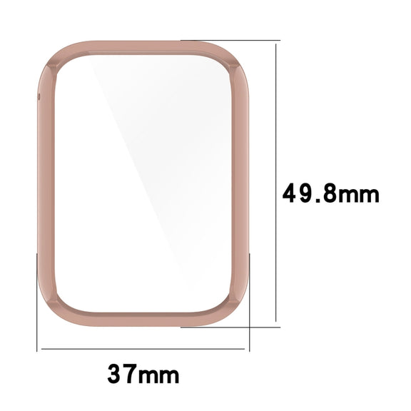 For Xiaomi Mi Band 8 Pro PC + Tempered Glass Film Integrated Watch Protective Case(Ivory White)