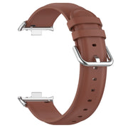 For Xiaomi Mi Band 8 Pro Round Tail Genuine Leather Watch Band(Brown)