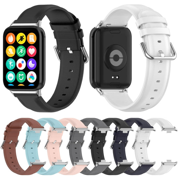 For Xiaomi Mi Band 8 Pro Round Tail Genuine Leather Watch Band(Brown)