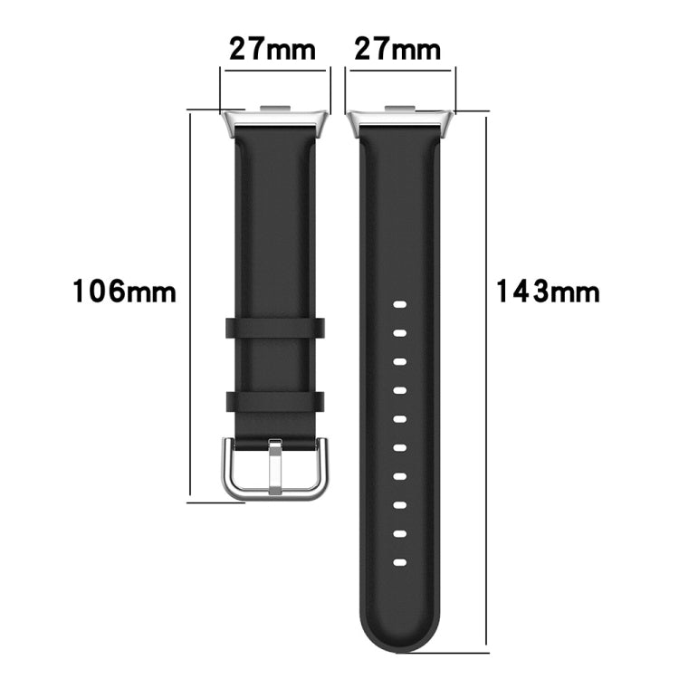 For Xiaomi Mi Band 8 Pro Round Tail Genuine Leather Watch Band(Brown)
