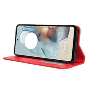 For Motorola Moto G Power 5G 2024 Magnetic Buckle Retro Texture Leather Phone Case(Red)
