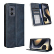 For Motorola Edge 2024 5G Magnetic Buckle Retro Texture Leather Phone Case(Blue) - Motorola Cases by PMC Jewellery | Online Shopping South Africa | PMC Jewellery | Buy Now Pay Later Mobicred