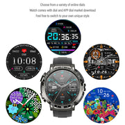 M68 Plus 1.52 inch Round Screen 2 in 1 Bluetooth Earphone Smart Watch, 512MB Memory Support Wellness Tracking(Black)