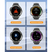 M68 Plus 1.52 inch Round Screen 2 in 1 Bluetooth Earphone Smart Watch, 512MB Memory Support Wellness Tracking(Black)