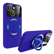For iPhone 13 Large Window MagSafe Magnetic Holder Phone Case(Klein Blue) - iPhone 13 Cases by PMC TechLife | Online Shopping South Africa | PMC TechLife