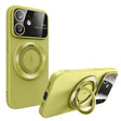 For iPhone 11 Large Window MagSafe Magnetic Holder Phone Case(Avocado Green) - free shipping - PMC TechLife - Order now!