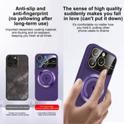 For iPhone 14 Plus Large Window MagSafe Magnetic Holder Phone Case(Dark Green)