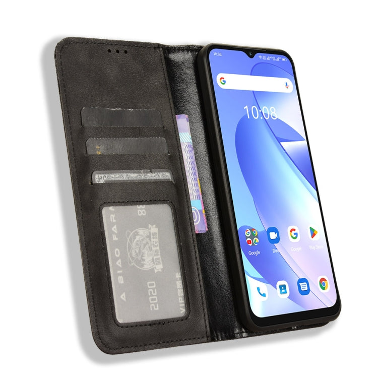 For UMIDIGI G3 / G3 Max / G3 Plus Magnetic Buckle Retro Texture Leather Phone Case(Black)