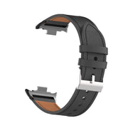 For Xiaomi Smart Band 9 Pro / 8 Pro 18mm Microfiber Sewing Leather Watch Band(Black)