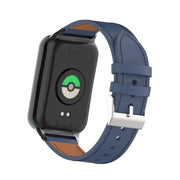 For Xiaomi Smart Band 9 Pro / 8 Pro 18mm Microfiber Sewing Leather Watch Band(Blue)