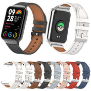 For Xiaomi Smart Band 9 Pro / 8 Pro 18mm Microfiber Sewing Leather Watch Band(Blue)