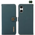 For Sony Xperia 10 VI KHAZNEH Custer Genuine Leather RFID Phone Case(Green) - Sony Cases by PMC TechLife | Online Shopping South Africa | PMC TechLife | Buy Now Pay Later Mobicred