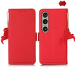 For Sony Xperia 1 VI Side-Magnetic TJ Genuine Leather RFID Phone Case(Red) - free shipping - PMC TechLife - Order now!