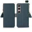 For Sony Xperia 1 VI Side-Magnetic TJ Genuine Leather RFID Phone Case(Green) - Sony Cases by PMC TechLife | Online Shopping South Africa | PMC TechLife | Buy Now Pay Later Mobicred