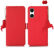 For Sony Xperia 10 VI Side-Magnetic TJ Genuine Leather RFID Phone Case(Red) - Sony Cases by PMC TechLife | Online Shopping South Africa | PMC TechLife | Buy Now Pay Later Mobicred