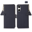 For Sony Xperia 10 VI Side-Magnetic TJ Genuine Leather RFID Phone Case(Blue) - Sony Cases by PMC TechLife | Online Shopping South Africa | PMC TechLife | Buy Now Pay Later Mobicred