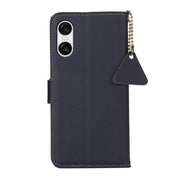 For Sony Xperia 10 VI Side-Magnetic TJ Genuine Leather RFID Phone Case(Blue)