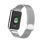 For Xiaomi Mi Band 8 Pro 18mm Steel Mesh Buckle Metal Watch Band(Silver)