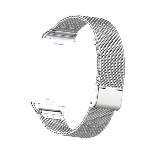For Xiaomi Mi Band 8 Pro 18mm Steel Mesh Buckle Metal Watch Band(Silver)