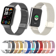 For Xiaomi Mi Band 8 Pro 18mm Steel Mesh Buckle Metal Watch Band(Silver)