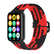 For Xiaomi Smart Band 9 Pro / 8 Pro 18mm Buckle Nylon Braided Watch Band(Red Black) - Watch Bands by PMc TechLife | Online Shopping South Africa | PMc TechLife | Buy Now Pay Later Mobicred