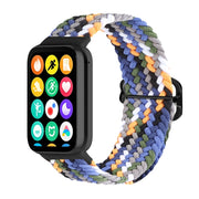 For Xiaomi Smart Band 9 Pro / 8 Pro 18mm Buckle Nylon Braided Watch Band(Denim)