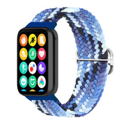 For Xiaomi Smart Band 9 Pro / 8 Pro 18mm Buckle Nylon Braided Watch Band(Bright Blue)
