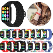 For Xiaomi Smart Band 9 Pro / 8 Pro 18mm Buckle Nylon Braided Watch Band(Blue)