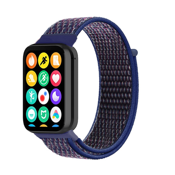 For Xiaomi Smart Band 9 Pro / 8 Pro Nylon Loop Watch Band(Indigo Blue)