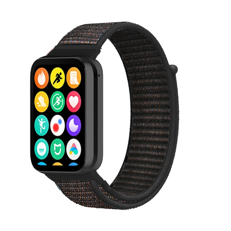 For Xiaomi Smart Band 9 Pro / 8 Pro Nylon Loop Watch Band(Black Sand)