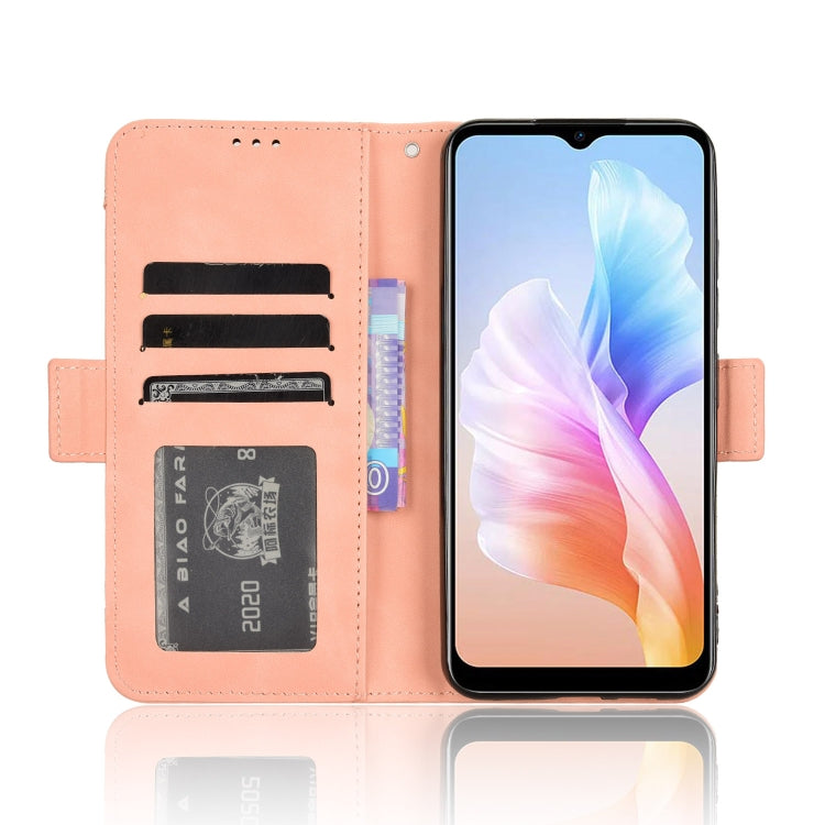For Doogee X98 Skin Feel Calf Texture Card Slots Leather Phone Case(Pink)