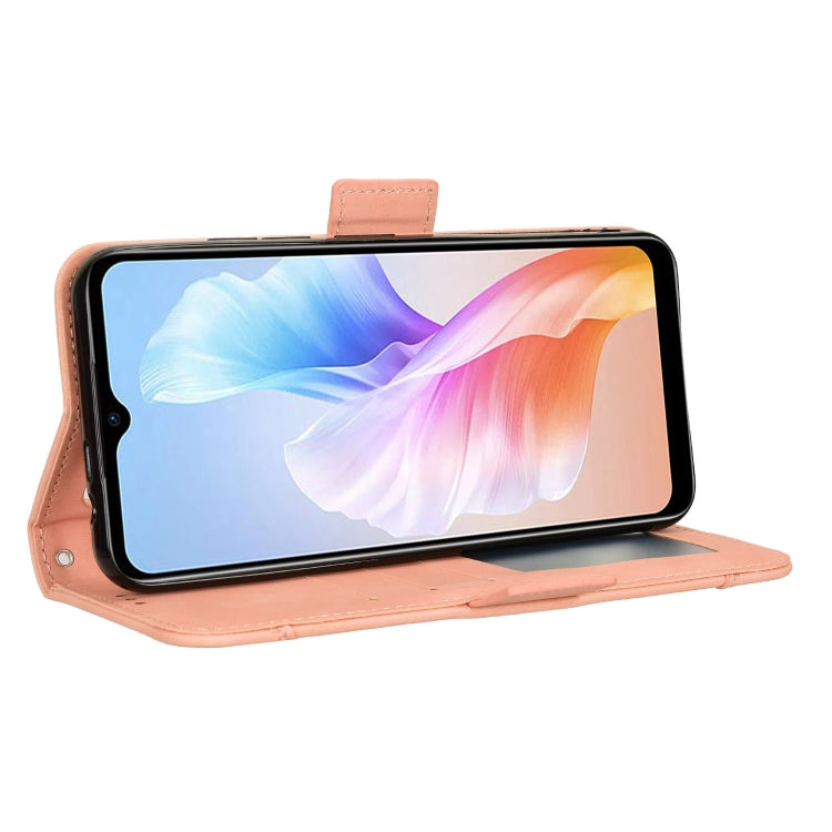 For Doogee X98 Skin Feel Calf Texture Card Slots Leather Phone Case(Pink)