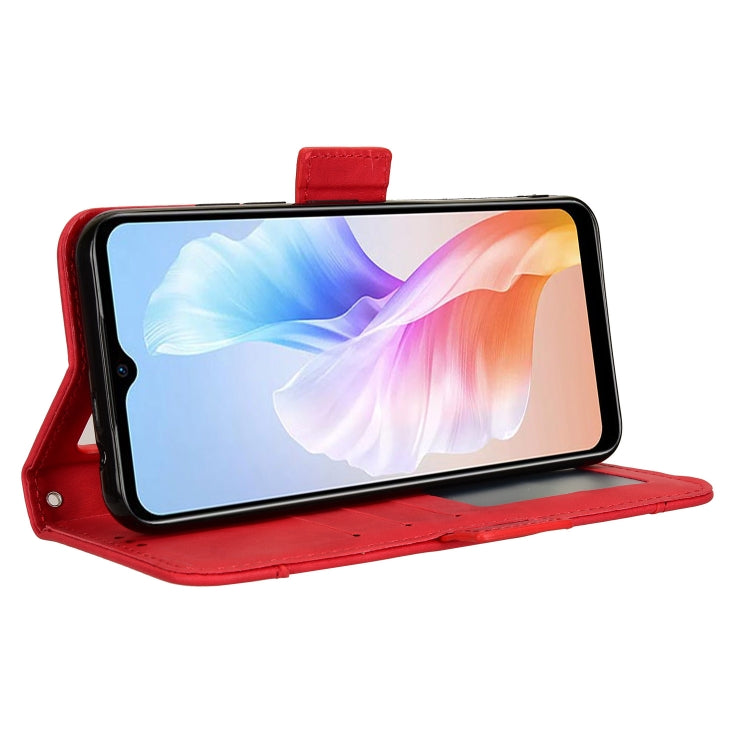 For Doogee X98 Skin Feel Calf Texture Card Slots Leather Phone Case(Red)