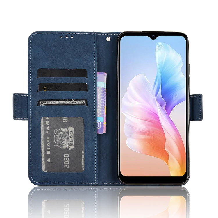 For Doogee X98 Skin Feel Calf Texture Card Slots Leather Phone Case(Blue)