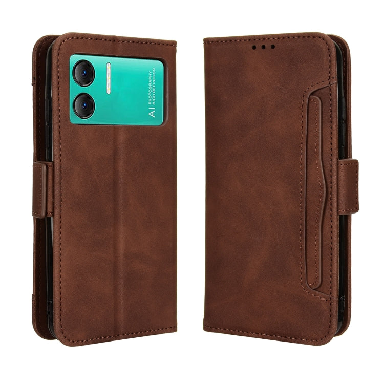 For Doogee X98 Skin Feel Calf Texture Card Slots Leather Phone Case(Brown)