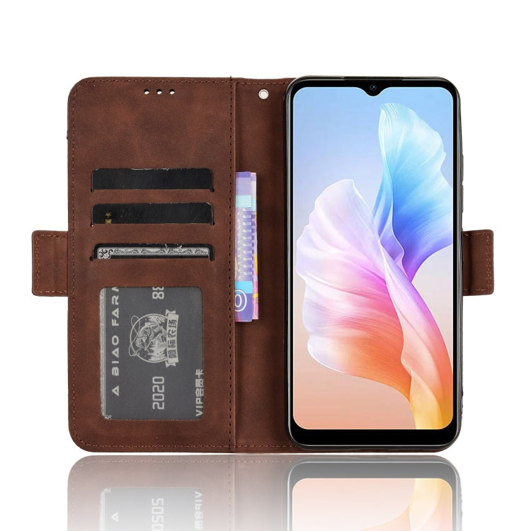 For Doogee X98 Skin Feel Calf Texture Card Slots Leather Phone Case(Brown)