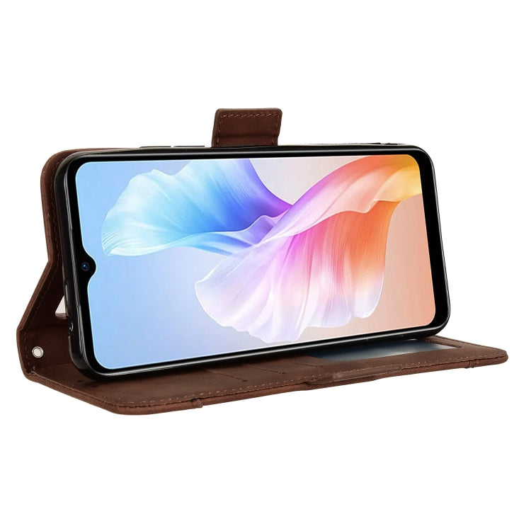 For Doogee X98 Skin Feel Calf Texture Card Slots Leather Phone Case(Brown)