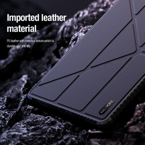 For Samsung Galaxy Tab S10 FE NILLKIN Bumper Pro Multi-angle Folding Style Tablet Leather Case(Black)