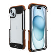 For iPhone 15 Plus R-JUST Ironwood Generation Metal Hybrid Wood Phone Case - free shipping - PMC TechLife - Order now!