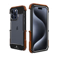 For iPhone 15 Pro R-JUST Ironwood Generation Metal Hybrid Wood Phone Case - iPhone 15 Pro Cases by R-JUST | Online Shopping South Africa | PMC TechLife | Buy Now Pay Later Mobicred