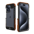 For iPhone 15 Pro Max R-JUST Ironwood Generation Metal Hybrid Wood Phone Case - free shipping - PMC TechLife - Order now!