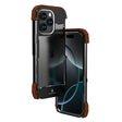For iPhone 16 Pro R-JUST Ironwood Generation Metal Hybrid Wood Phone Case - free shipping - PMC Jewellery - Order now!