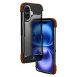 For iPhone 16 Plus R-JUST Ironwood Generation Metal Hybrid Wood Phone Case - free shipping - PMC Jewellery - Order now!